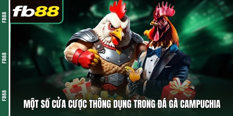 Một số cửa cược thông dụng trong đá gà Campuchia